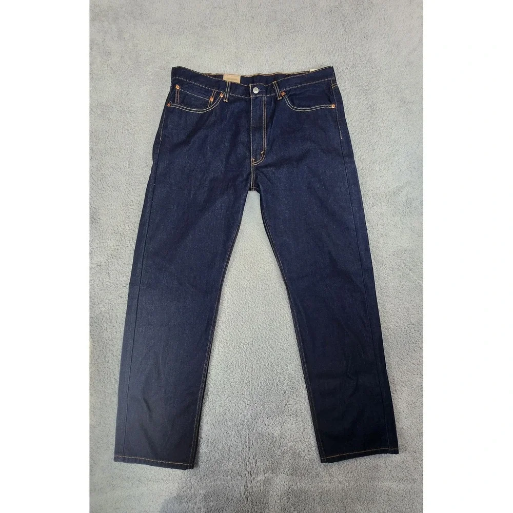 Levi's 505‎ Regular Fit Jeans Mens Size W38 L32 Dark Wash Denim Straight Leg NWT